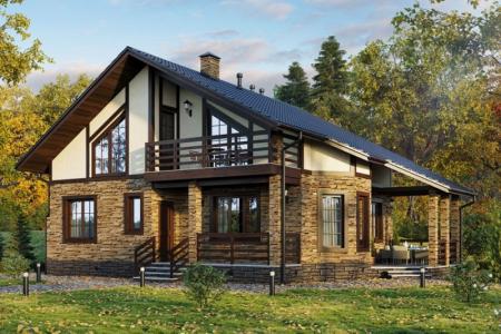 Chalet-style houses: beautiful projects (85 photos)