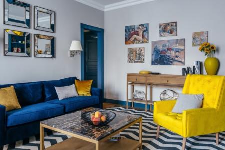 Couleur bleue à l'intérieur: combinaisons et idées (95 photos)